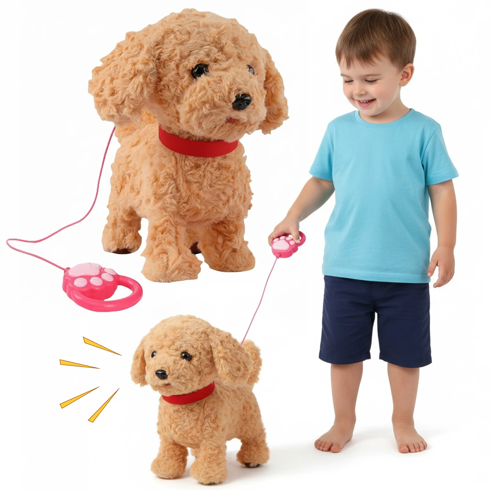 لعبة كلب روبوت إلكترونية واقعية تعمل مثل جرو حقيقي لعبة جرو روبوتية تفاعلية كلب مشي لطيف للأطفال من سن 3 إلى 6 سنوات