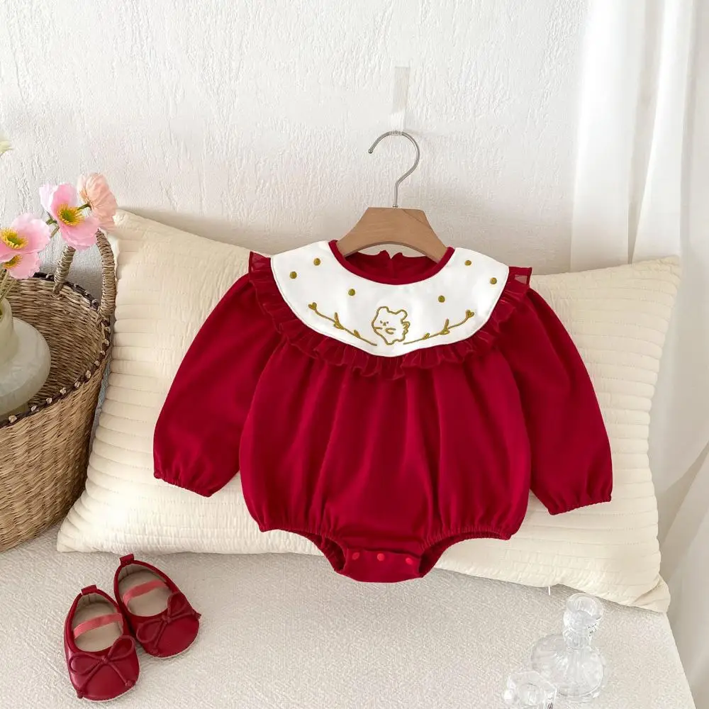 2024 Cute Baby Kids Romper Autumn Birthday Party Newborn Girls Jumpsuit High Quality Comfortable Toddler Clothing for Girl