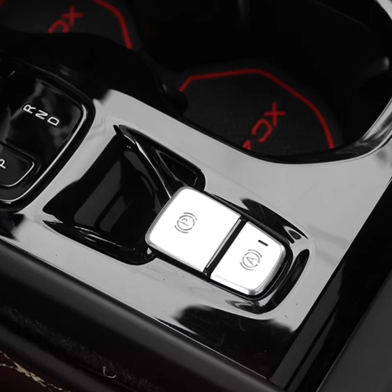 

For Volvo XC40 2018 - 2022 Interior Accessories One Click Start Button Electrical Parking Handbrake Hand Brake Cover Trim