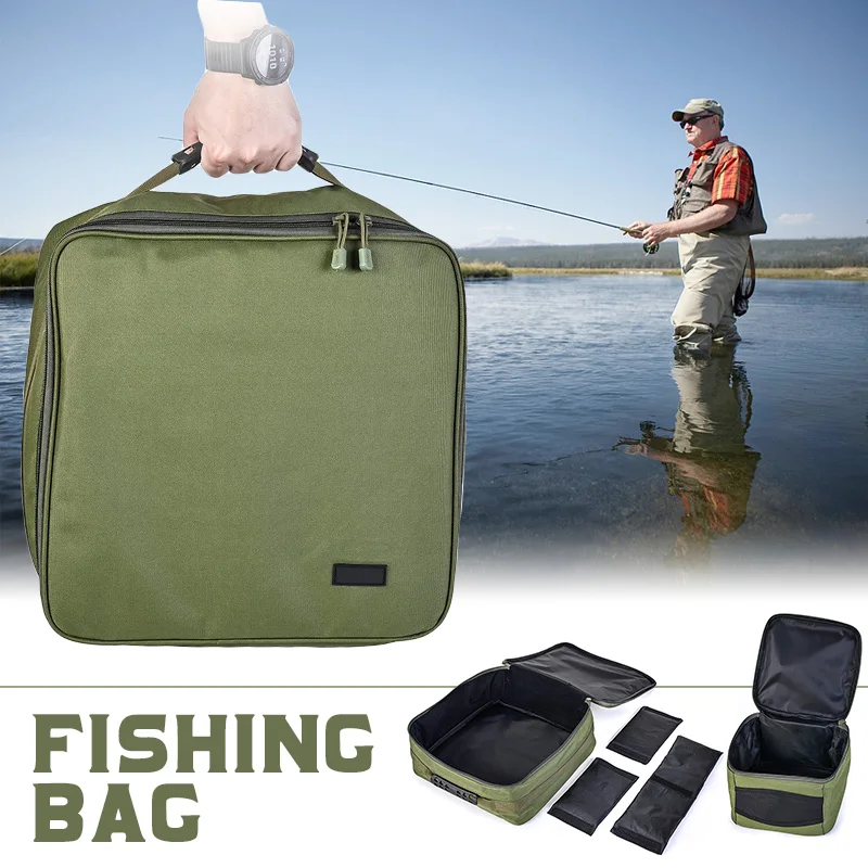 

20/37Cm Oxford Cloth Reel Lure Gear Carrying Boxes Spinning Fishing Reels Handlebag Square Cover Fishing Accessories Bag