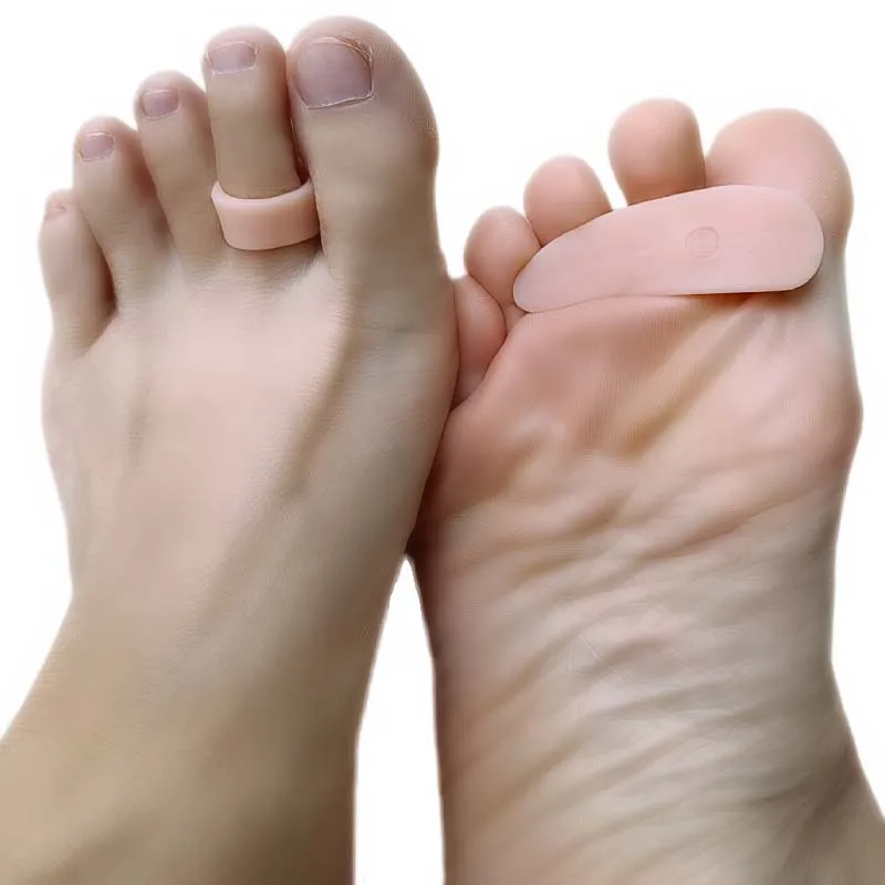 Herramientas para el cuidado de los pies, Gel de silicona, martillo, Protector de alisador de dedos, Corrector superpuesto, divisor de pedicura, ortesis, 2 piezas = 1 par