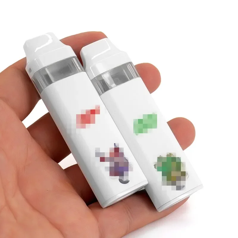 5 Stück Choices Lab Dual Tank Vape Pens Keramik leere flache Kartuschenspitze 1 ml + 1 ml postloser wiederaufladbarer Vape für dicken Öl-Vaper