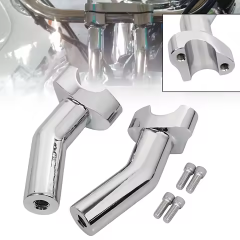 Motorcycle Chrome 4" Pullback Handlebar Risers For Harley Dyna Sportster 883 1200 XL Fat Boy Road King Glide Softail 1" Bar