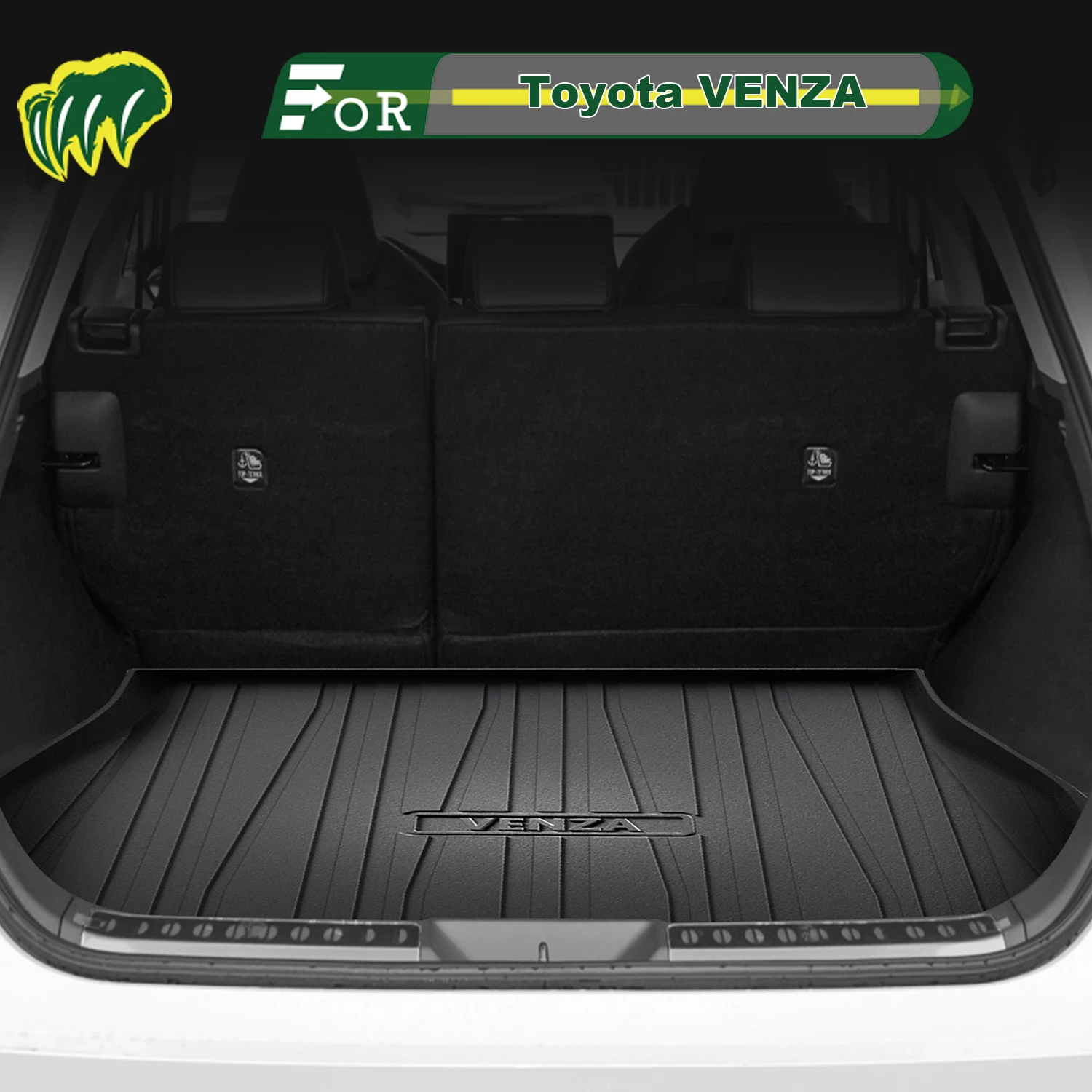 

For Toyota VENZA 2022-2025 TPE Custom Fit Car Trunk Mat All Season Cargo Mat 3D Shaped Trunk Liner Rear Trunk Protection Mat