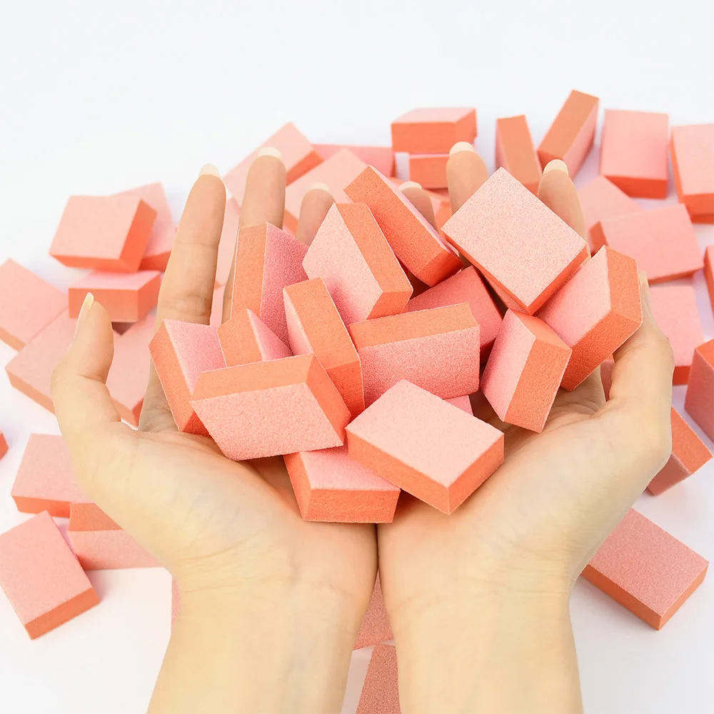 

200pcs Mini Nail Buffer Sanding Blocks 80/100 180/240 Buffing Sponge Manicure Pedicure Tool for Acrylic Natural Nail Polish