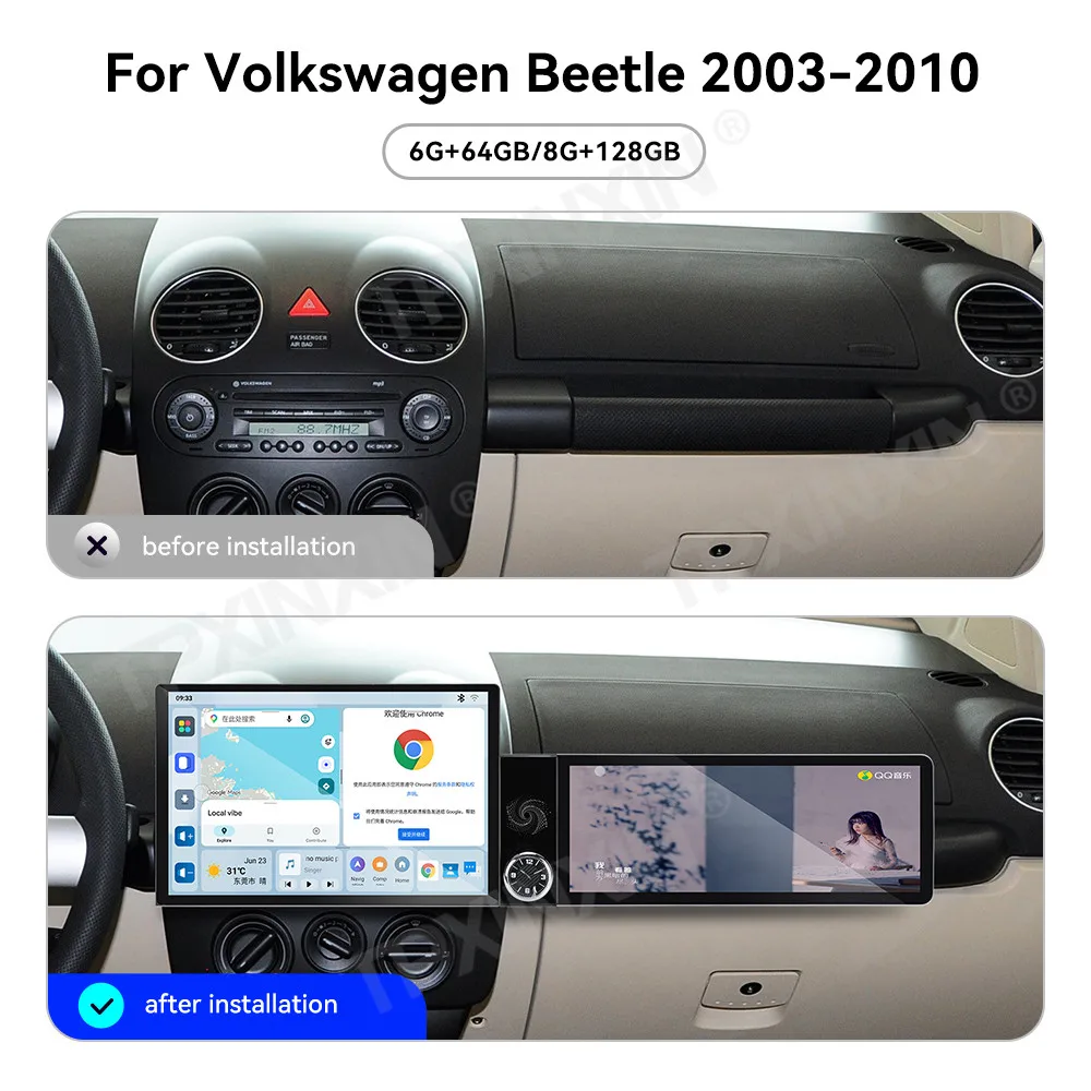 Touch Screen Car Radio For Volkswagen Beetle 2003-2010 Android GPS Automotive Multimedia Auto Radio Stereo Receiver Head Unit