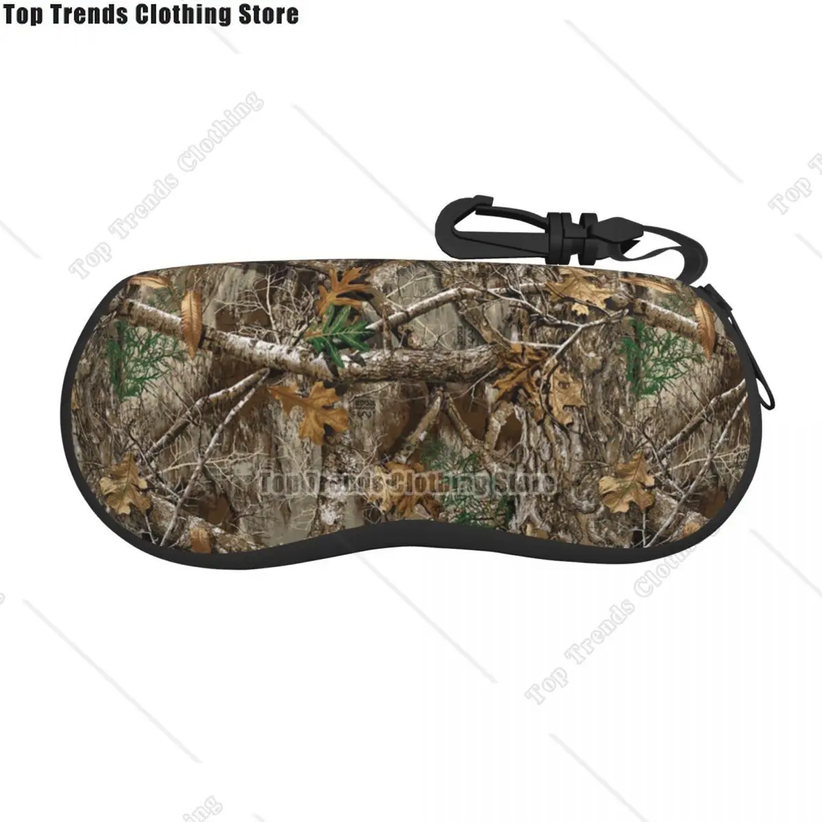 

Real Tree Camouflage Camo Pattern Eyeglass Glasses Case Men Women Soft Sunglasses Protective Pouch