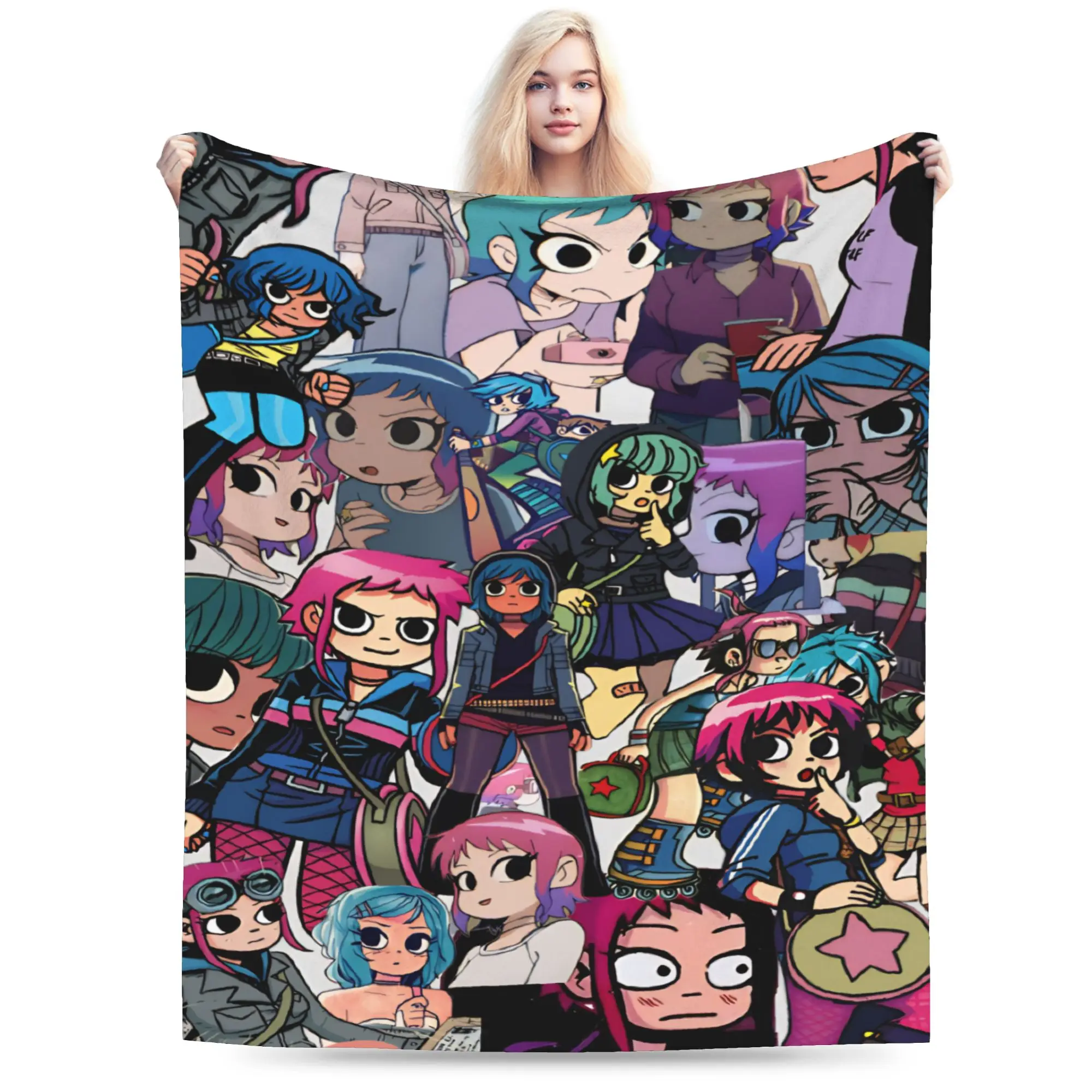 Scott Pilgrim vs. the World Stuff Blankets Soft Velvet  Throw Blankets Cozy Bedspreads