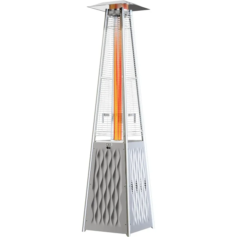 

Pyramid patio heater, outdoor flame patio heater all stainless steel, suitable for outdoor commercial and residential use