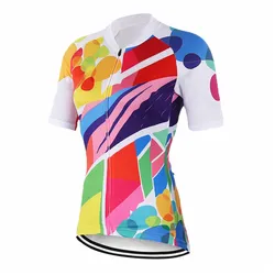 Women's Cycling Tops Short Sleeve Breathable Jerseys Biking Shirt Bicycle Road Tights Clothing for Sports