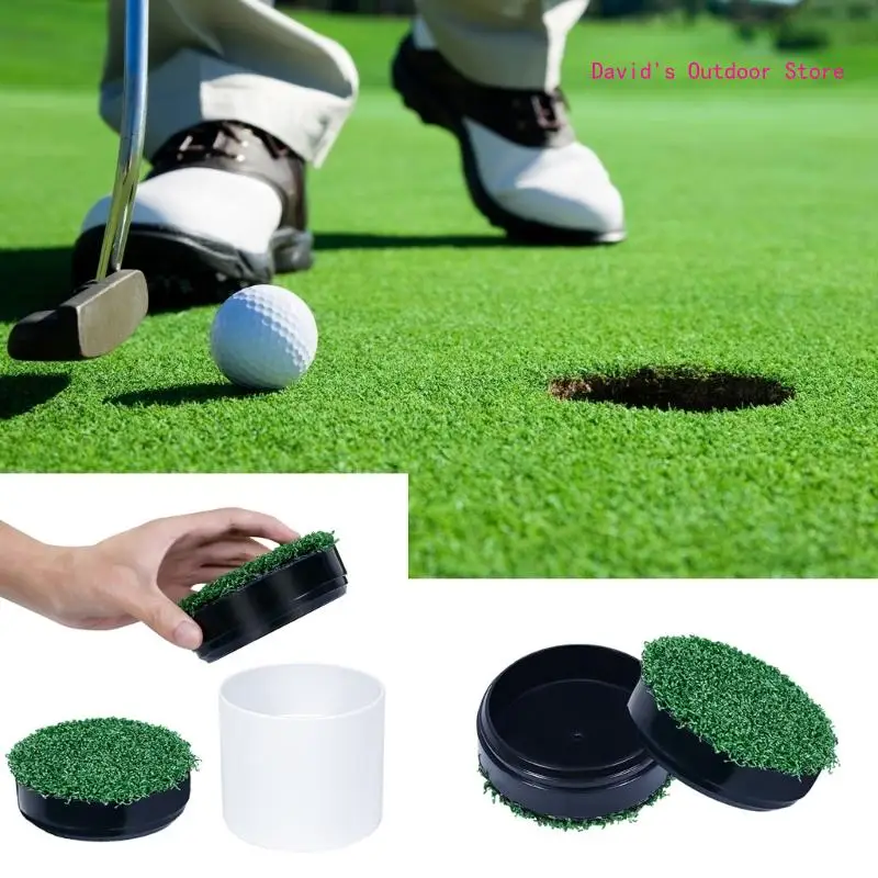 pçs buraco golfe colocando capa verde simulado gramado golfe capa prática golfe aids treinamento cobre