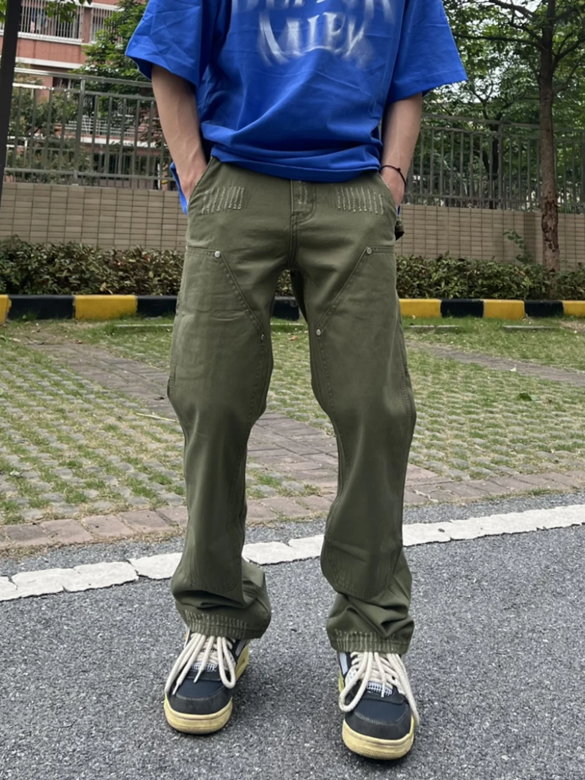 

Мужские джинсы в стиле ретро, приталенные, прямого кроя, свободные, длинные брюки, модная уличная одежда