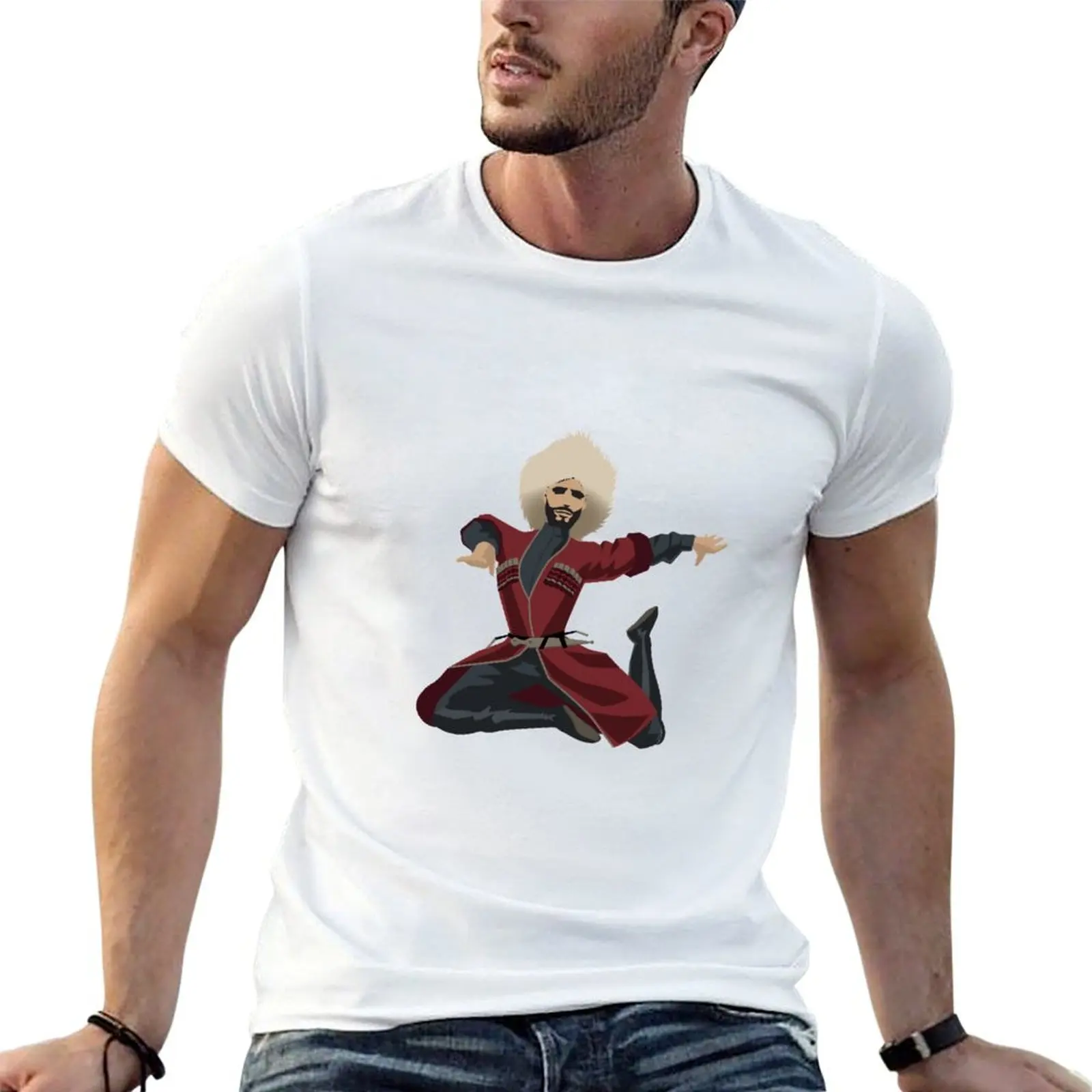 Circassian Male Dancer (No Ornament) T-Shirt Funny t-shirts Luxury man street wear korean fashion mens workout shirts