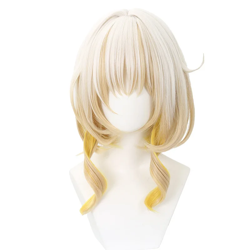 

Cosplay Wig For Aglaia From Genshin Impact: Star Rail With Gradual Color Change And Simulated Scalp Top Wig With Roman Curls