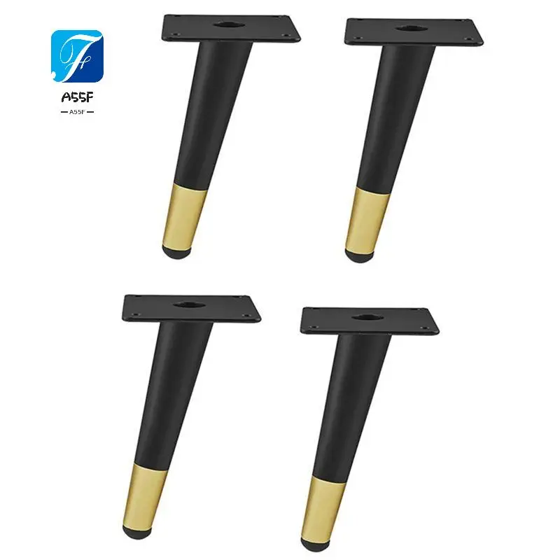 

A55F-4 шт. ножки для металлической мебели, комода, сменные ножки, черный и золотой диван-кровать, железные ножки стола и настольный стул