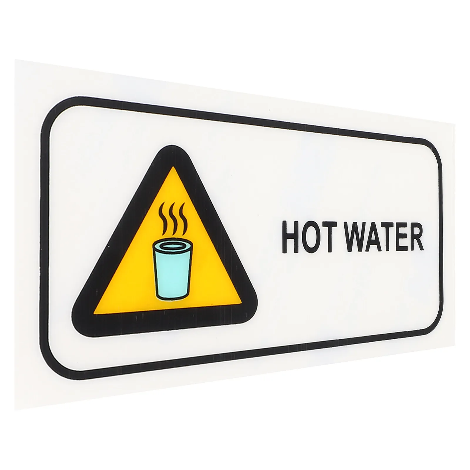 Warning Sticker Hot Water Sign Caution Label Safety Sign Adhesive Decal Clear Printing Easy Application Versatile Home Office