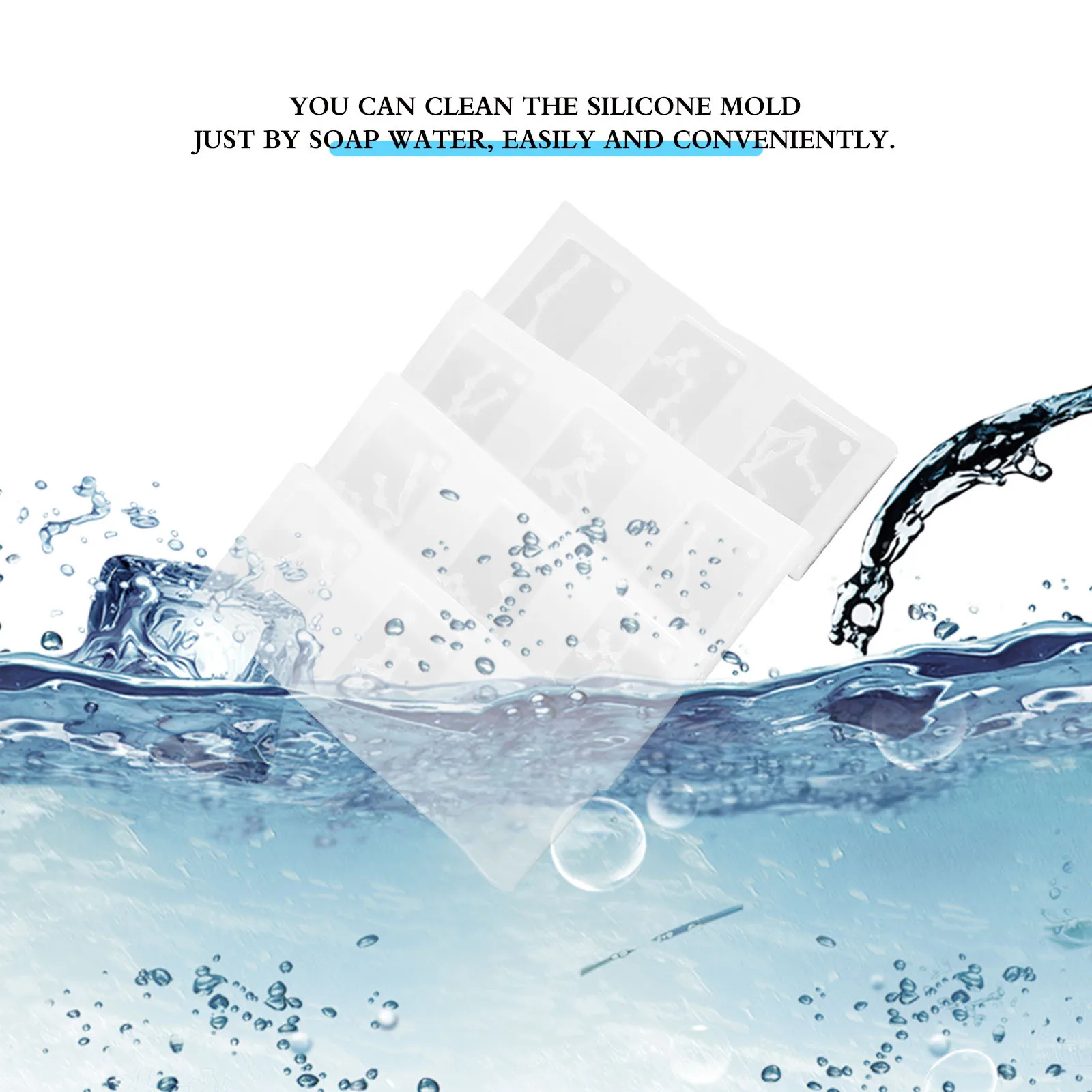 4 قطعة قوالب مجوهرات كوكبة سيليكون مرن لتقوم بها بنفسك مجموعة قوالب لراتنجات الايبوكسي الحرف اليدوية قلادة #2