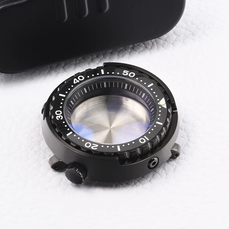 

Stainless Steel watch case super luminous Sapphire Tuna Can diving case fit Seiko mod for NH35A NH36A Automatic Movement Watch