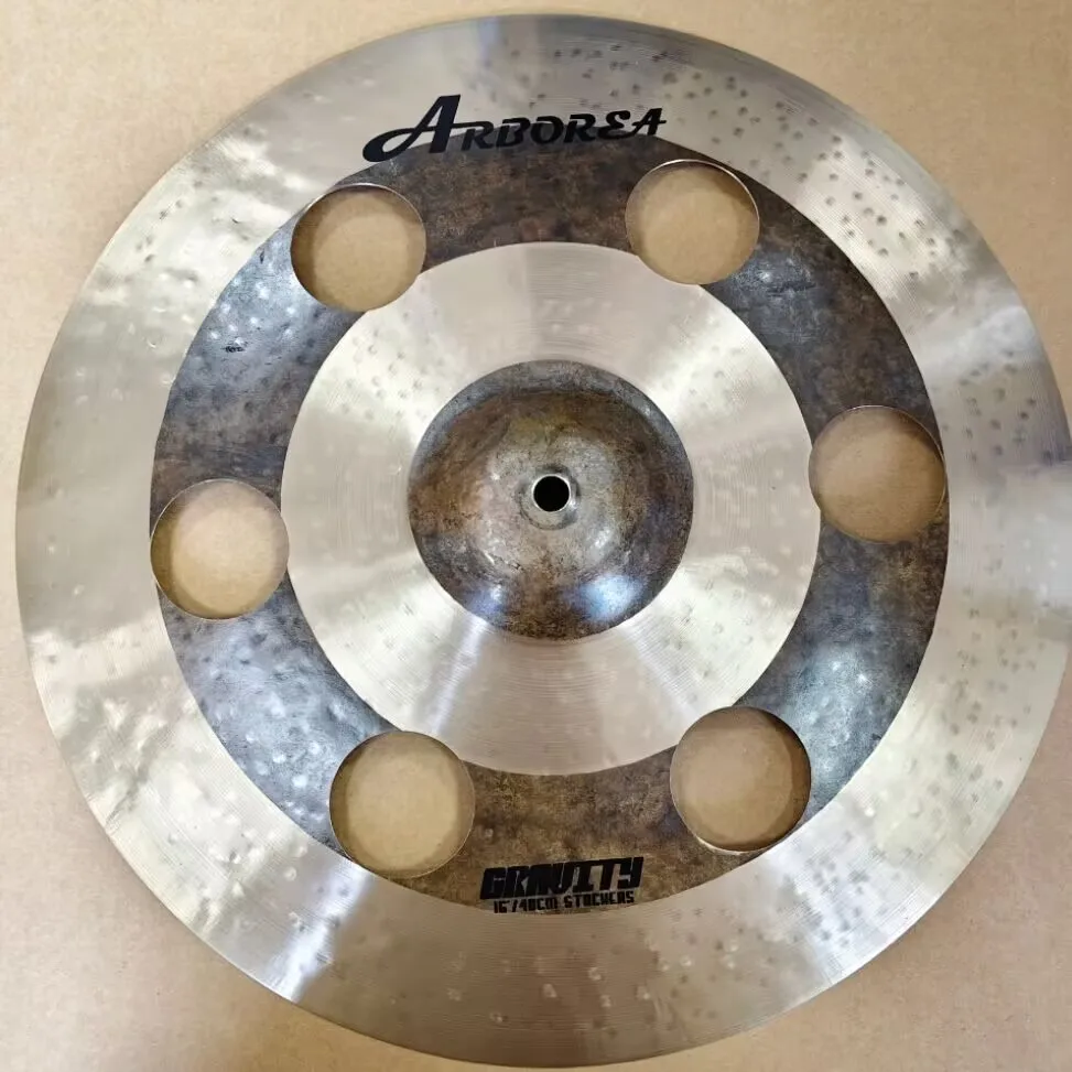 Arborea Gravity Series 16 Inch Stackers Cymbal B20 Bronze Ozone Hole Effect Cymbal