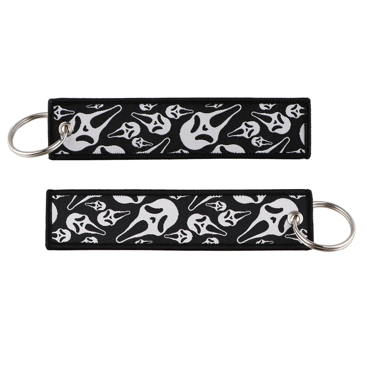 New Halloween Horror Keychain for Cars Backpack Key Holders Embroidery Keyrings Key Tag Jet Tag Accessories Gifts