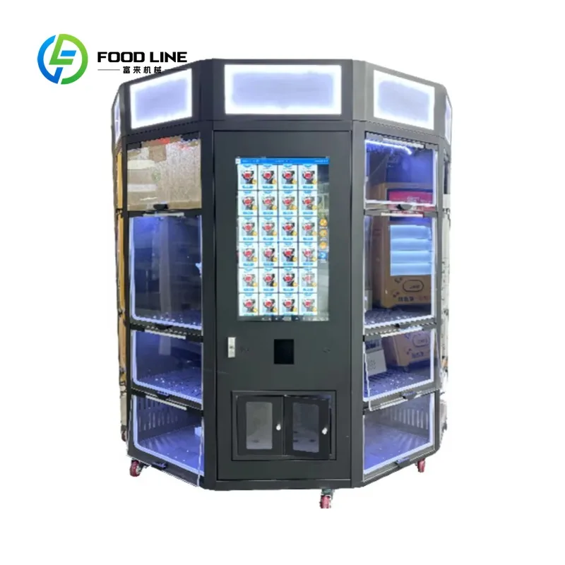 Customized floral self‑service kiosk refrigerated locker fresh‑bouquet dispenser touch screen coin payment SDK for florist store