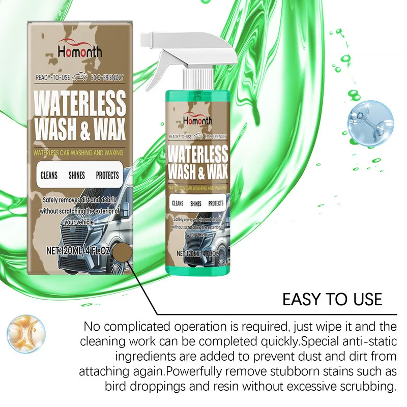 

Waterless Car Wash Coating Agent Stain Removal Renovation Shine Cleaner Waterless Car Wash Coating