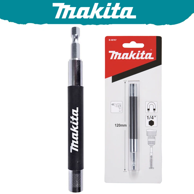 Makita B-48767 Portapunte guida per viti Magnetismo scalabile Nero 120mm Metallo Aree difficili da raggiungere Accessori per utensili da lavoro di precisione