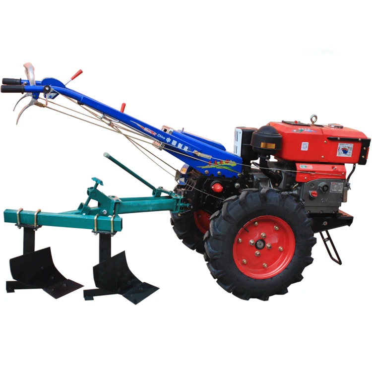 2-wheel drive walking tractor rotary tillage ridging machine 20 hp walking agricultural tractor ploughing and ploughing machine