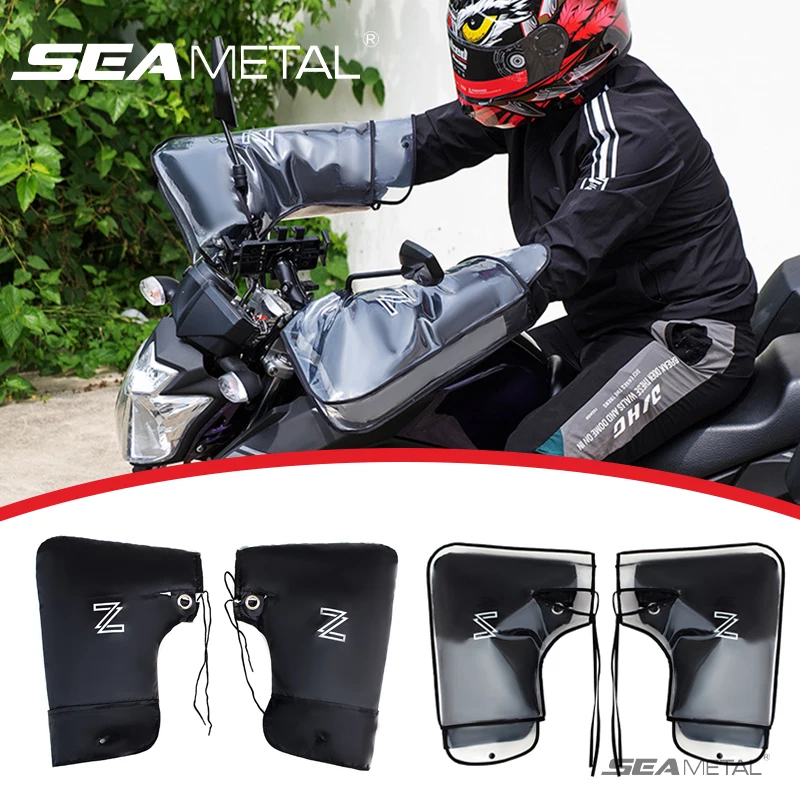 SEAMETAL Motorcycle Handlebar Gloves Winter Driving Handlebar Mitts Keep Warm Mitt Cover Protector Universal Motorbike Glove