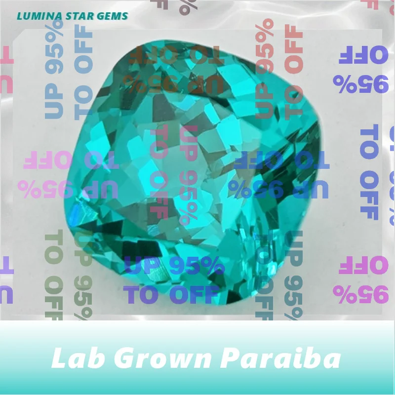 Pierre précieuse Alab Grown Paraiba taille coussin pour la création de bijoux DIY avancés (bagues, boucles d'oreilles) – Matériaux sélectionnables avec certificat AGL
