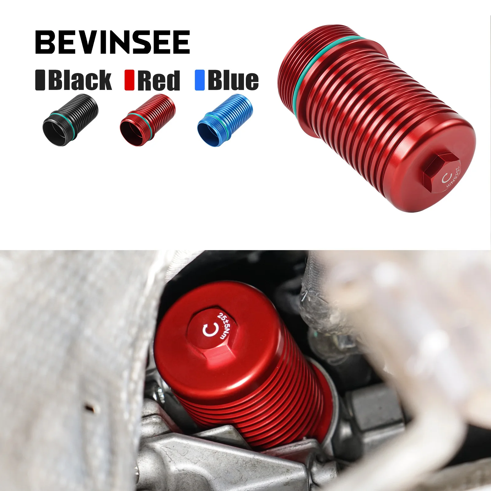 BEVINSEE Transmission Oil Filter Housing for DQ381 DSG/DQ500 S Tronic transmission for VW for Golf 7/8 for Jetta for Audi S3 8V