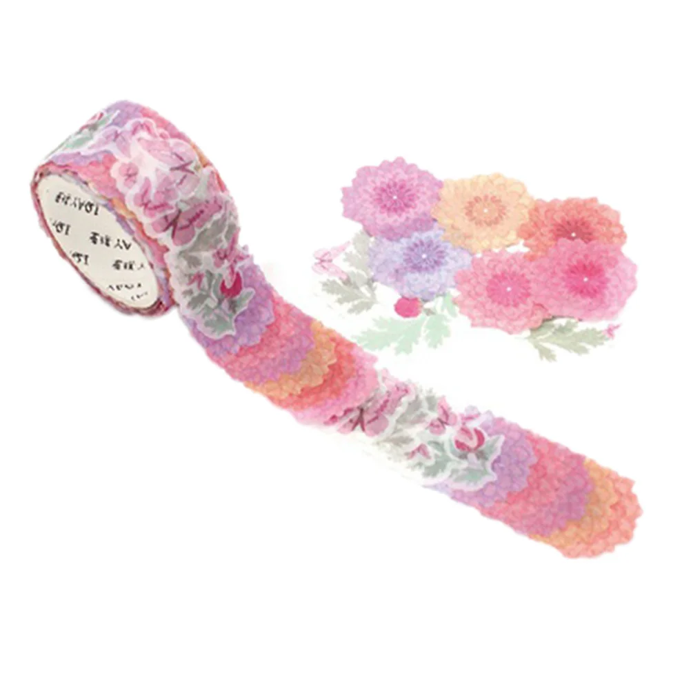 

Petal Stickers Floral Print Premium Paper Peel and Stick DIY Scrapbooks Indoor Wall Decoration Decorative Masking Tape