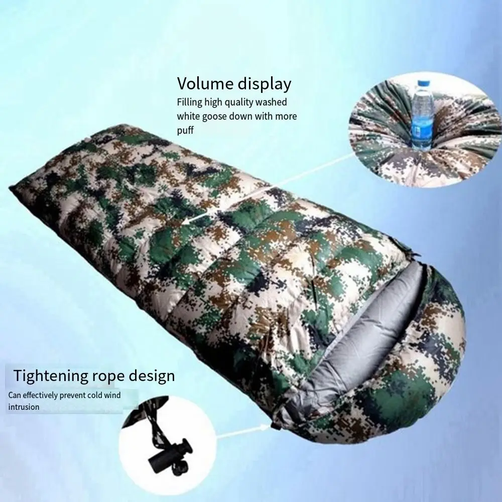 Portable Winter Autumn Duck Down Sleeping Bag Waterproof 400g-2000g Adult Sleeping Bag Thermal Comfortable Tent Sack Camping