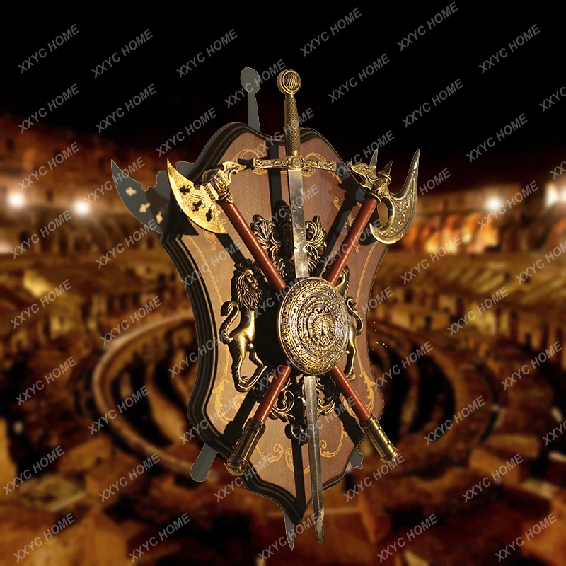 ديكور الحائط درع ديكور الحائط مع درع السيف ديكور المقهى KTV barhanging