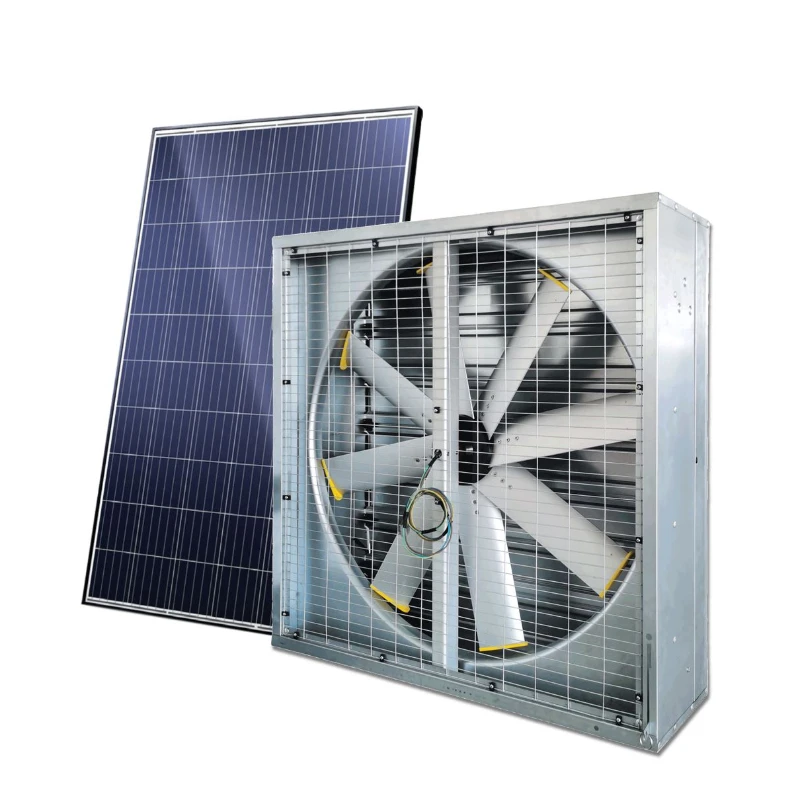 48'' 8 PCS Aluminum Fan Blades Direct Driven Solar Powered Industrial Exhaust Ventilation Fan for Greenhouse