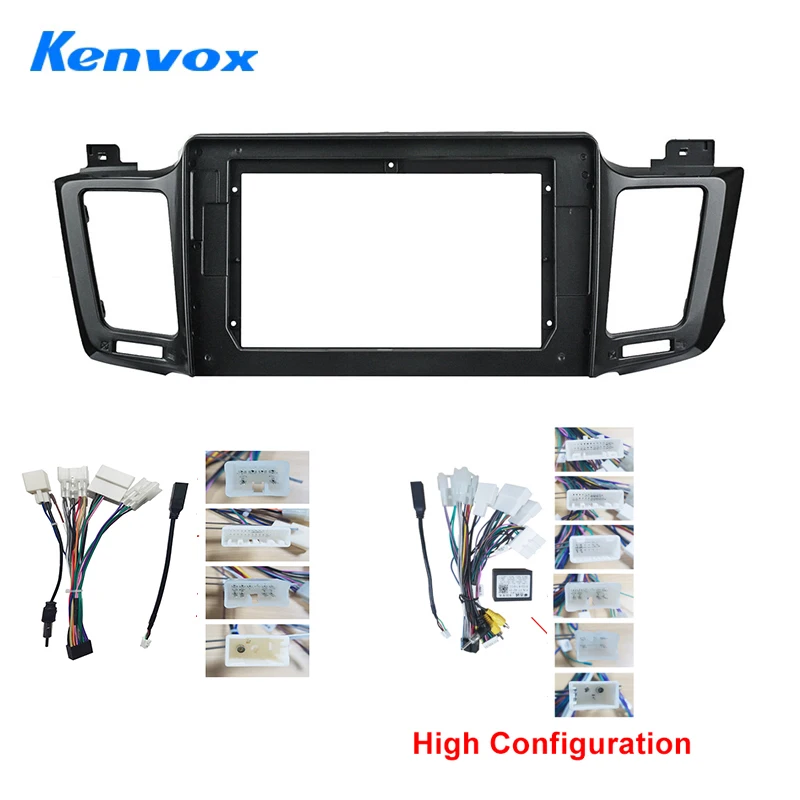 Car Radio Multimedia Video Player 10.1 Inch Installation Frame For Toyota RAV4 RAV 4 2013 2018 LHD Dash Fitting Panel Trim Kit