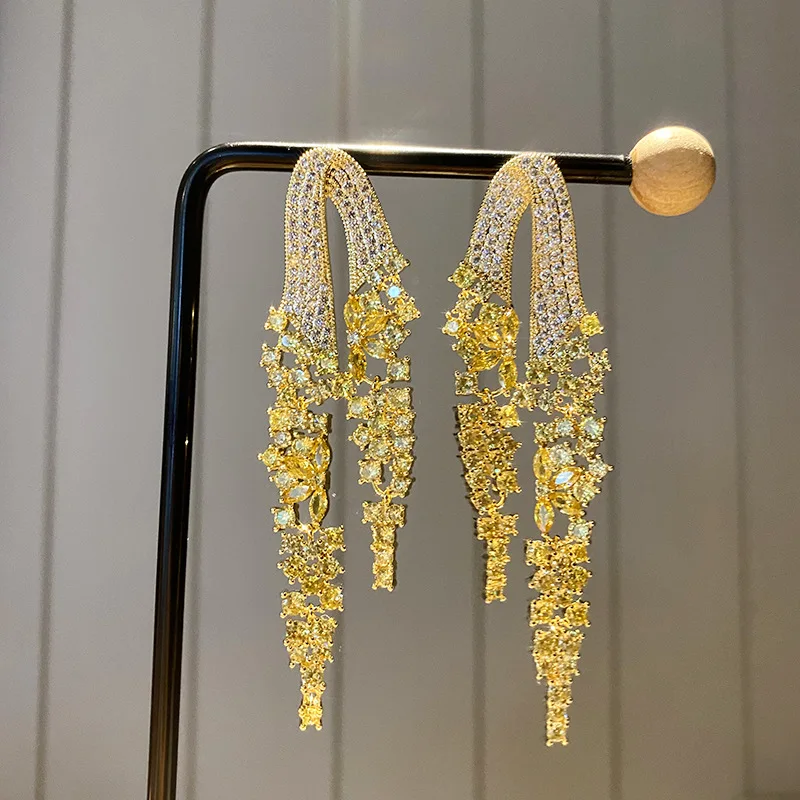 

HIBRIDE Hot n shape means auspicious multi-colour atmospheric earrings jewellery set wedding women party gift banquet E102