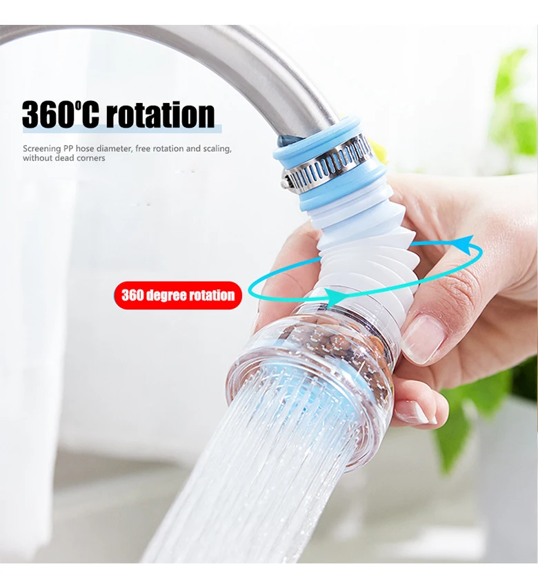 Universal 360-Grad-Drehung Wasserhahn Bubbler Schwenkbar Wasser Sparen Economizer Kopf Dusche Küche Wasserhahn Düse Adapter Waschbecken Zubehör – Detail 2