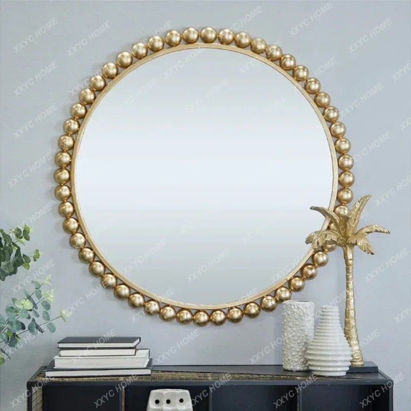 XXWall-mounted mirror anti-fog small special-shaped sticker, frameless young desk hanging bathroom makeup mirror