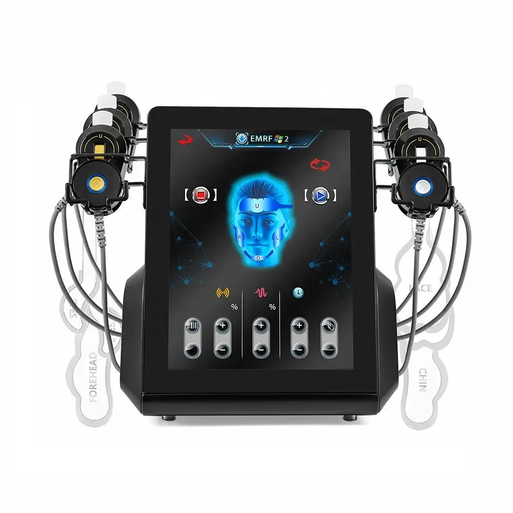 EMRF Professional Facial Electrostimulation Emrf Face Ems RF Face Lifting Machine PEFACE Sculpt Face Pads Massager Device