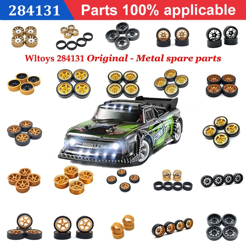 4PCS\SET Replacement Rubber Wheel Tires for1/28 Wltoys 284131 K969 K979 K989 P929 RC Car Off-Road Buggy Truck Car Upgrade Parts