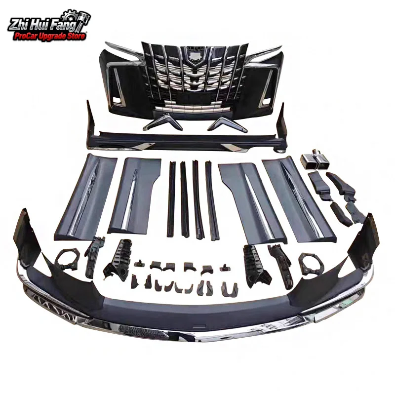 

Подходит для Toyota Crown Vellfire, модифицированный полный комплект Mona Lisa, аксессуары серии 30, спортивный передний бампер, решетка