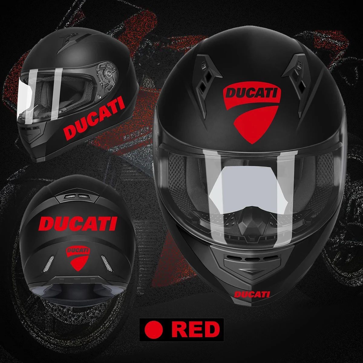 Adesivo para Capacete Ducati, Decalque de Logo Dourado para Motocicleta 959 V4 796 1299 695