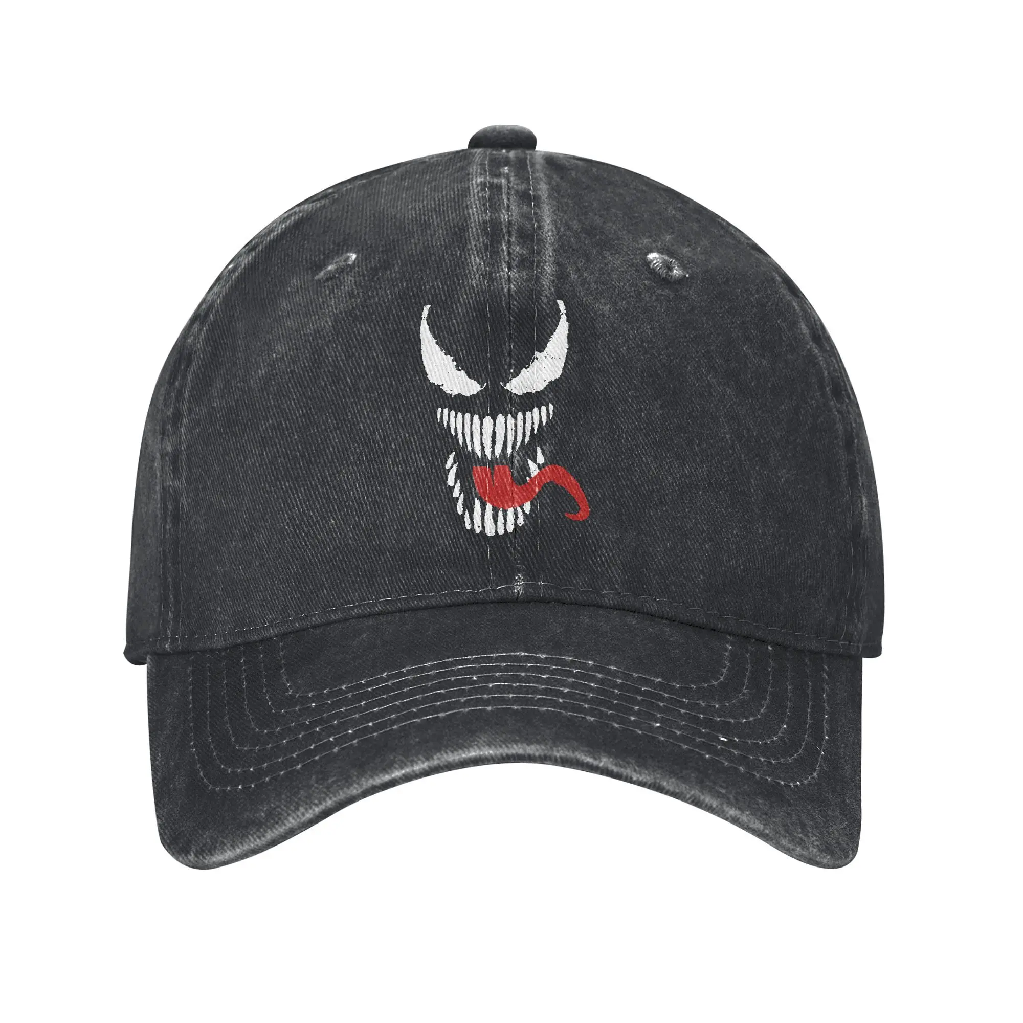 Venom Skull Symbiote Antihéroe Spiderman Gorras de béisbol cómicas Hip Hop Sombreros para el sol Sombrero Gorras Snapback ajustables Sombrero de papá Sombreros de verano