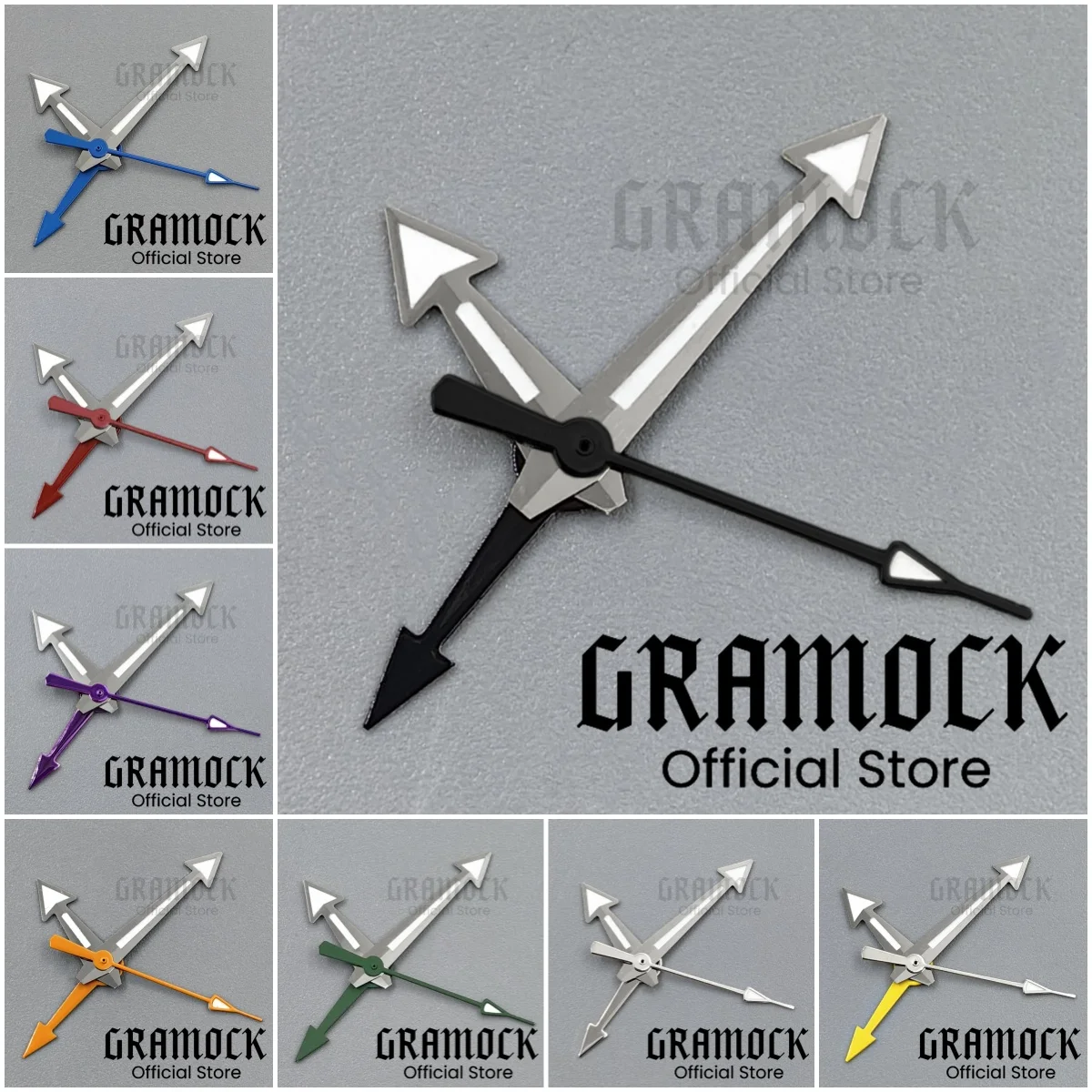 

GMT NH34 Black Blue Green Red GMT Hands Four Needles Silver Hands Green Luminous Watches Pointer For NH35 NH34A 4R34 Movement