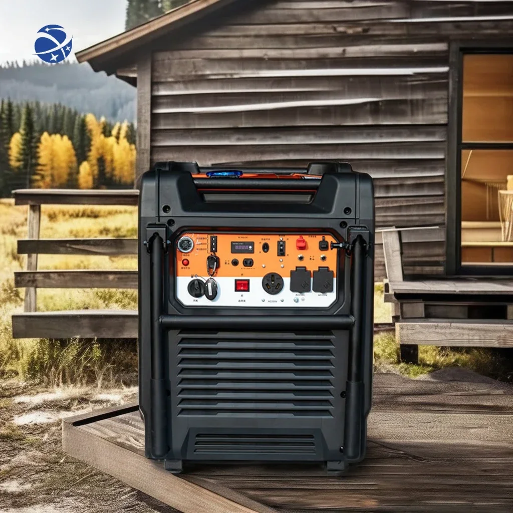 

YUNYI changchai low noise portable 3.5KW 5KW single phase gasoline generator with handles wheels Variable frequency generator