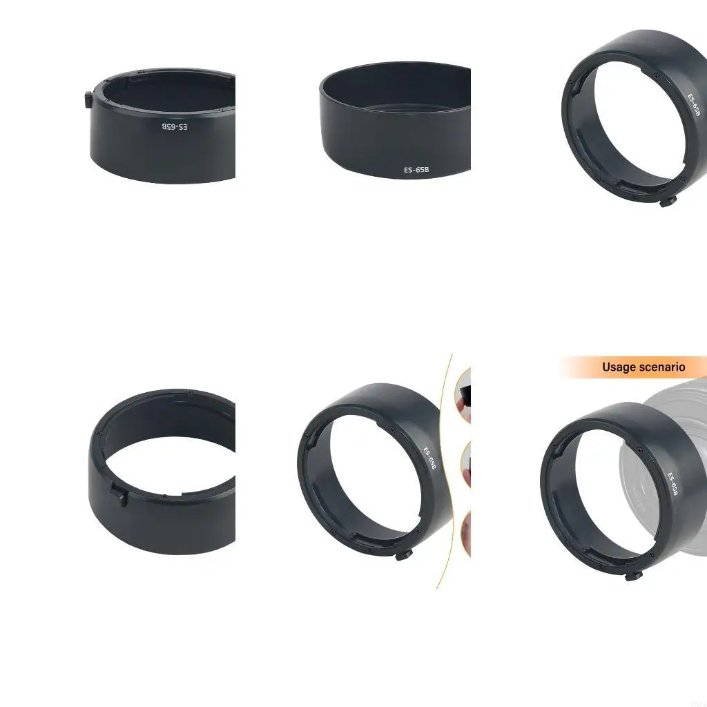 193A Portable ES65B Sun Shade ES65B Camera Lens Hood for RF50mm 1.8 Lens, Secures Fit, Improve Saturation and Sharpness
