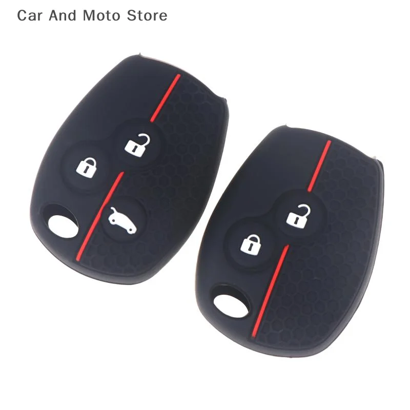 【*****】1Pcs Silicone Car Key Case Remote Car Key Cover Car Key Protector 2/3 Buttons Key Fob Cover Keys Accessories