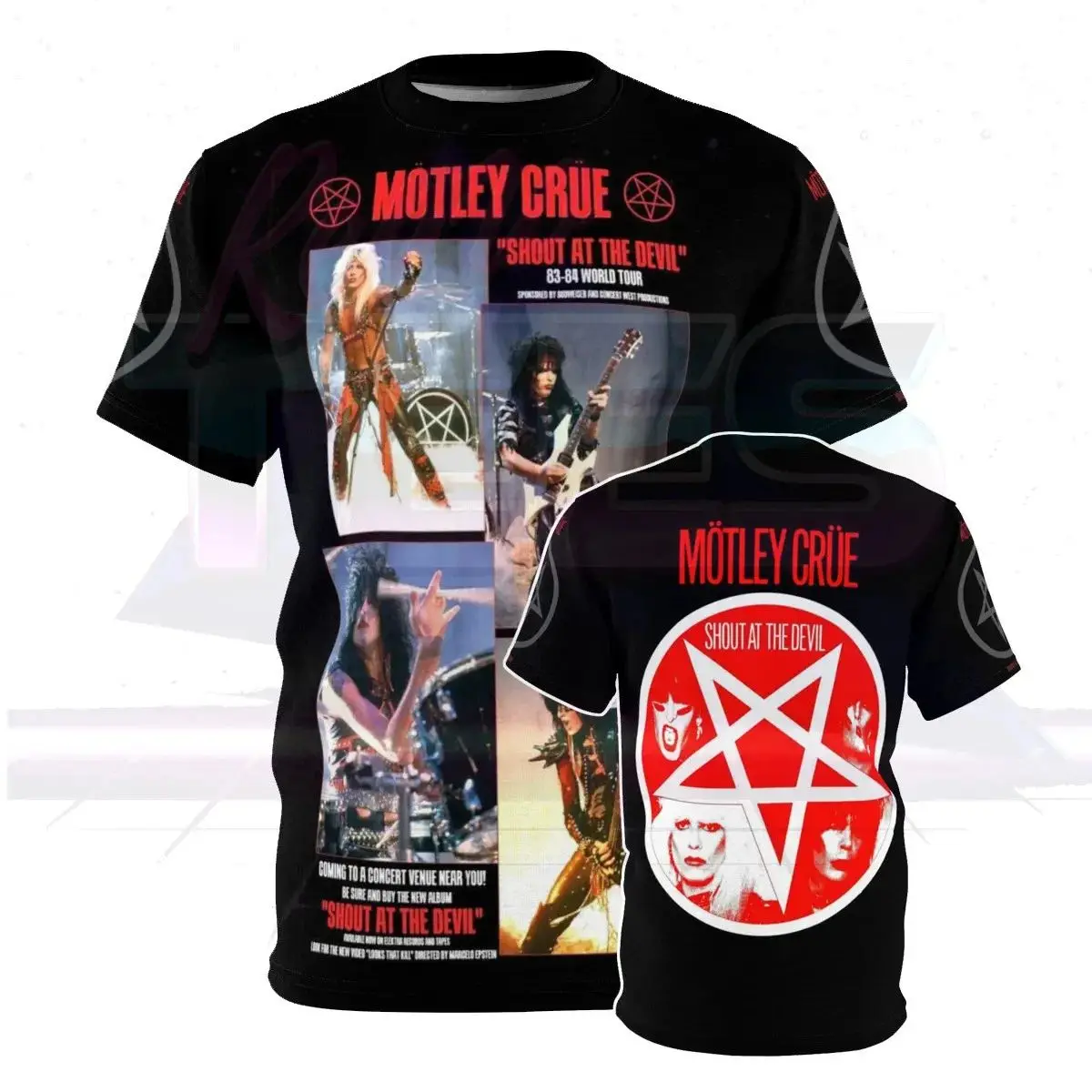 Camiseta Nueva con Estampado 3D para Hombres y Mujeres, Estilo Holgado, de la Banda de Heavy Metal Estadounidense Mötley Crüe, para los Fanáticos