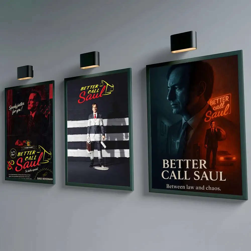 TV Series Better Call Saul Poster Self-adhesive Waterproof Paper Sticker Coffee House Bar Room Wall Decor